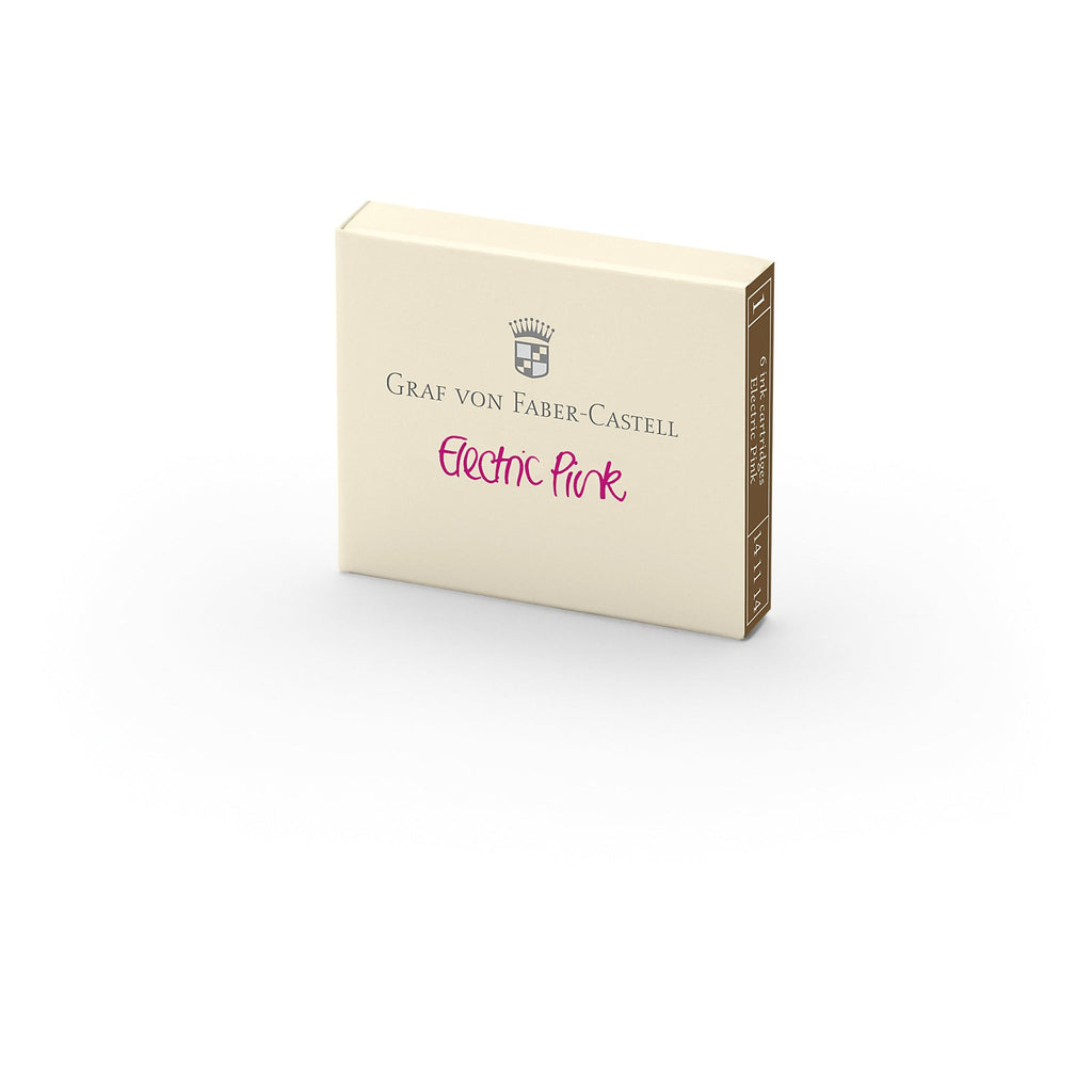 Case of 6 ink cartridges. Electric Pink. Graf Von Faber-Castell