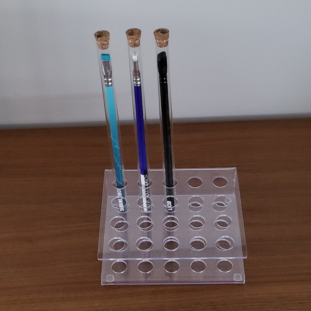 Display stand with 20 holes.