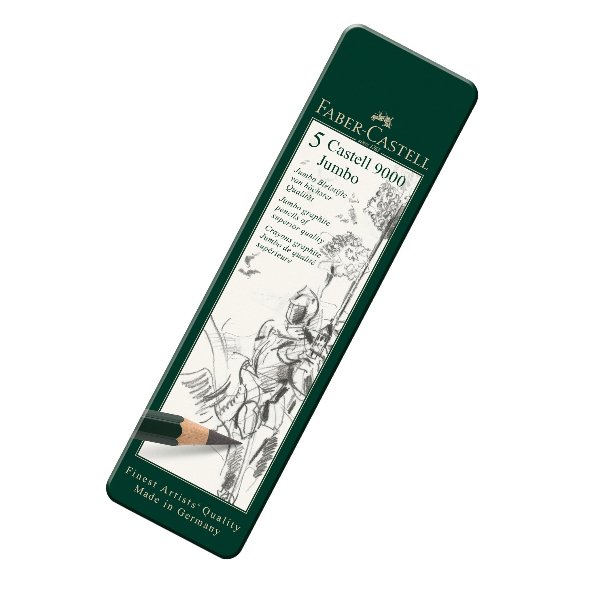 Faber-Castell 9000 Jumbo Graphite Pencils, 5-pack.